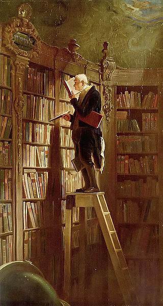 Carl Spitzweg The Bookworm, oil painting image